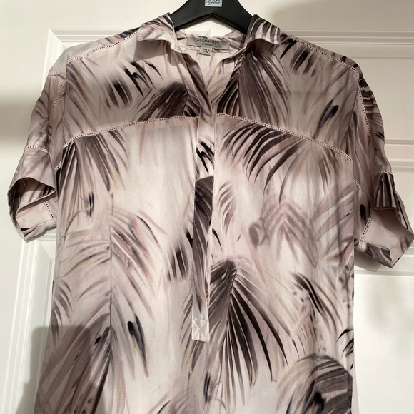 ALLSAINTS Elen Silk Shirt Dress - Picture 4 of 8